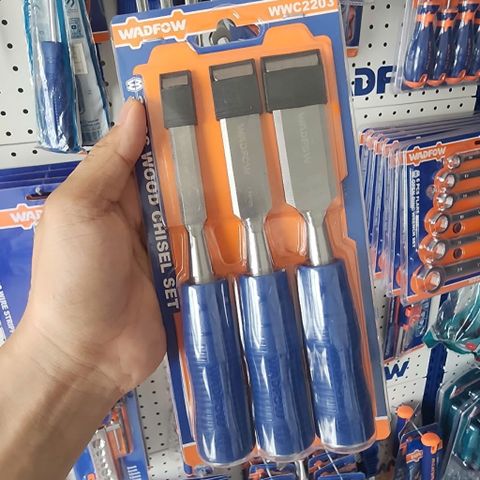 Bộ 3 Đục Gỗ WADFOW WWC2203 - Dụng Cụ Chạm Khắc Gỗ Sắc Bén, Cán Gỗ Chắc Chắn cho Thợ Mộc và DIY Tại Nhà