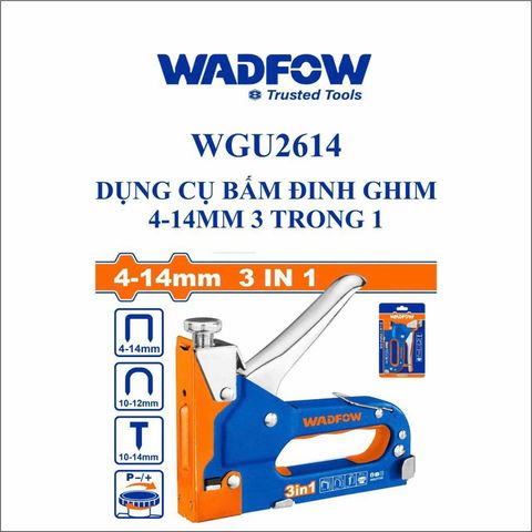 Kìm Bấm Ghim 3 Trong 1 WADFOW WGU2614 - Dụng Cụ Tiện Ích Điều Chỉnh Lực Bấm, Đinh Thẳng, Đinh U, Đinh Bê Tông