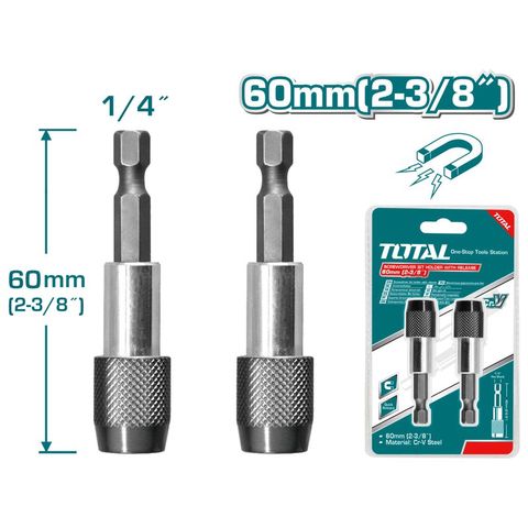 Bộ 2 Mũi Gắn Vít TOTAL TAC462601 - Dụng Cụ Tháo Lắp Thép CR-V 60mm, Thiết Bị Tiện Ích Chất Lượng Cao