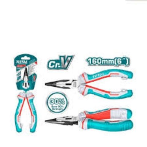 Kìm mũi nhọn 6 inch TOTAL THT220606S - Dụng cụ chuyên dụng bằng thép CR-V chất lượng cao, tiết kiệm sức mạnh tối ưu