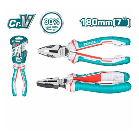 Kềm Răng Cao Cấp 180mm Total THT210706S - Dụng Cụ Cầm Tay Đa Năng, Chất Liệu Thép Chống Gỉ, Phù Hợp Cho Thợ Điện, Cơ Khí và Sửa Chữa Tại Nhà