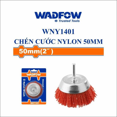 Chén Cước Nylon 50mm WADFOW WNY1401 - Dụng Cụ Làm Nhám, Tẩy Cặn Cho Kim Loại, Gỗ, Thép, Chất Lượng Cao