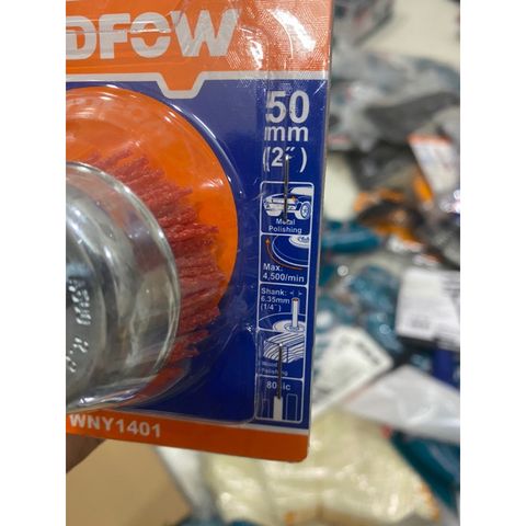 Chén Cước Nylon 50mm WADFOW WNY1401 - Dụng Cụ Làm Nhám, Tẩy Cặn Cho Kim Loại, Gỗ, Thép, Chất Lượng Cao