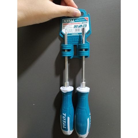 Bộ 2 Tua Vít Đóng Xuyên Thép S2 TOTAL - Đầu Lục Giác SL6.5 và PH2, Dụng Cụ Tiện Ích Chất Lượng Cao