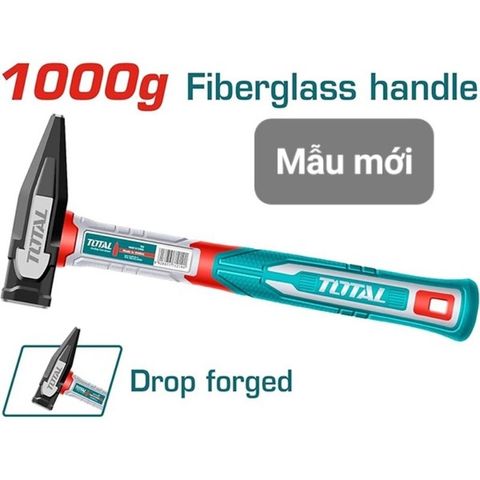 Búa Đóng Đinh TOTAL THMH621000 1Kg Đầu Vuông & Dẹp - Dụng Cụ Tiện Ích Thép Carbon 45° Chịu Nhiệt