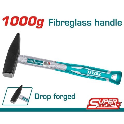 Búa Đóng Đinh TOTAL THMH621000 1Kg Đầu Vuông & Dẹp - Dụng Cụ Tiện Ích Thép Carbon 45° Chịu Nhiệt