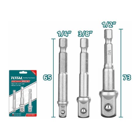 Bộ 3 Đầu Chuyển Siết Vít Sang Bu Lông Total TAC273651 - Dụng Cụ Tiện Ích Chất Lượng Cao Dành Cho Thợ Sửa Chữa