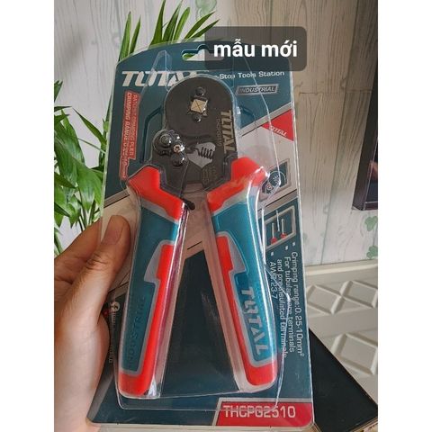 Kìm Bấm Cos Vuông TOTAL THCPG2510 - Dụng Cụ 6 Inch Chất Lượng, Điều Chỉnh Lực Ép, Thích Hợp Dây AWG 23-7