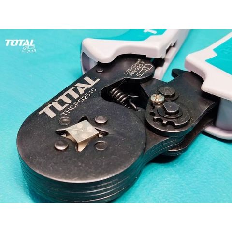 Kìm Bấm Cos Vuông TOTAL THCPG2510 - Dụng Cụ 6 Inch Chất Lượng, Điều Chỉnh Lực Ép, Thích Hợp Dây AWG 23-7