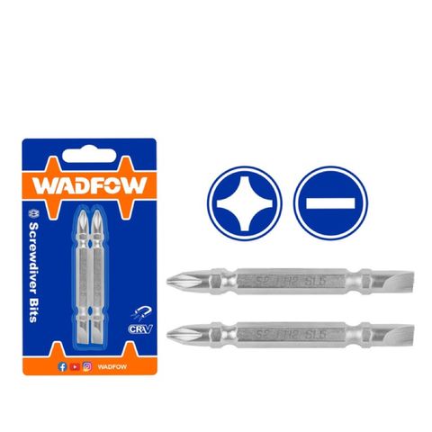 Bộ 2 Mũi Siết Vít PH2+SL6 Dài 65mm Thép Cr-V WADFOW - Dụng Cụ Tiện Ích Cao Cấp Cho Thợ Sửa Chữa