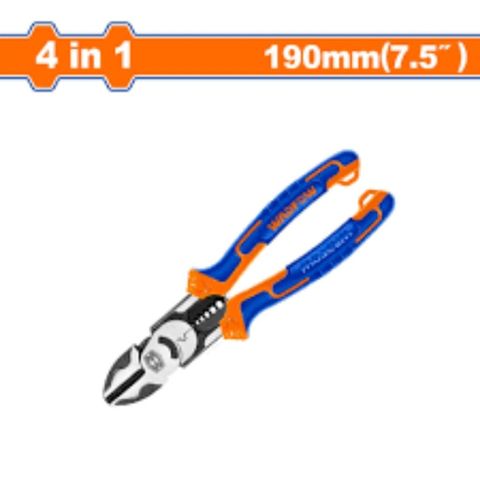 Kìm Cắt Đa Năng 4 Trong 1 WADFOW WPL3778 - Cắt, Tuốt, Bấm Cos, Giữ Dây, Dụng Cụ Chất Lượng Chính Hãng cho Thợ Điện và DIY