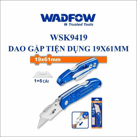 Dụng cụ rọc cáp dạng xếp WADFOW WSK9419 - Kích thước lưỡi 61mm, gấp gọn tiện dụng, sản phẩm chính hãng Total