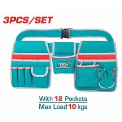 Túi Đựng Đồ Nghề TOTAL THT16P20325 Kèm Dây Đeo Thắt Lưng - Chất Liệu Polyester 600D, 14 Ngăn Tiện Dụng, Kích Thước Lớn, Phong Cách Hiện Đại