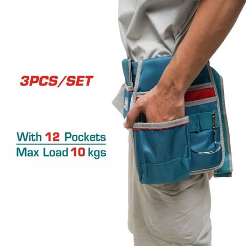 Túi Đựng Đồ Nghề TOTAL THT16P20325 Kèm Dây Đeo Thắt Lưng - Chất Liệu Polyester 600D, 14 Ngăn Tiện Dụng, Kích Thước Lớn, Phong Cách Hiện Đại