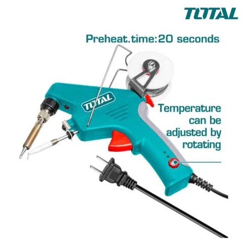Mỏ Hàn Xung 90W TOTAL TET160732 - Thiết Bị Hàn Điện Nhiệt Độ Điều Chỉnh, Nóng Nhanh 20 Giây, Dễ Thay Thế Gốm Tích Hợp