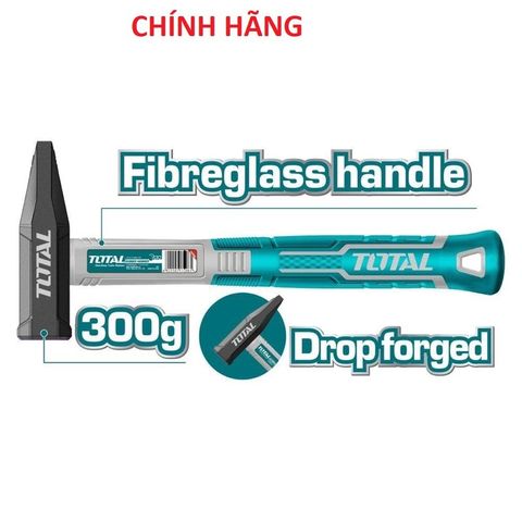 (at8) 300gam Búa đóng đinh đầu dẹp vuông (mẫu mới) TOTAL THTMH3006