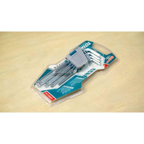 Bộ 9 Chìa Lục Giác Đầu Bi Ngắn TOTAL THT106291 - Dụng Cụ Tiện Ích 1.5-10mm, Hỗ Trợ Sửa Chữa Mọi Thiết Bị