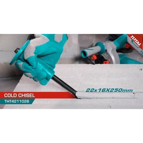 Mũi Đục Dẹp 22mm Total THT4211026 - Dụng Cụ Đục Kim Loại An Toàn, Chất Lượng Cao cho Nghề Thủ Công và Sáng Tạo