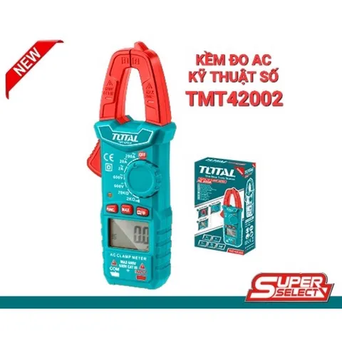 kìm đo điện Total TMT42002 - Ampe kìm 2000 số đếm, lưu trữ dữ liệu, điện áp AC/DC đến 600V, dụng cụ hữu ích cho kỹ thuật viên