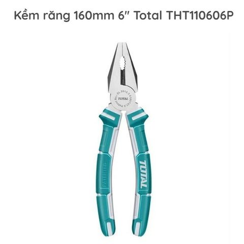 Kìm Răng 6 Inch TOTAL THT110606P - Dụng Cụ Tiện Ích Chất Lượng Cao, Đầu Kềm Chống Rỉ, Tay Cầm Thoải Mái