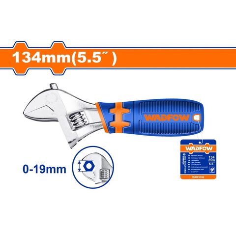 Mỏ Lết Mini WADFOW WAW3106 - Cờ Lê Điều Chỉnh Cao Su Mềm, Tay Cầm Độc Đáo, Dụng Cụ Tiện Ích Hàng Chính Hãng