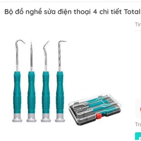 Bộ 4 Dụng Cụ Sửa Điện Thoại TOTAL TPHSK0401 - Thiết Kế Mới, Tay Cầm Tiện Dụng, Hộp Nhựa Bảo Quản Chất Lượng