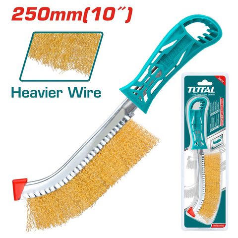 Bàn Chải Thép Tổng Hợp TOTAL THT92102 - Dụng Cụ Vệ Sinh Có Tay Cầm Nhựa 250mm - Thiết Bị Tiện Ích Hàng Đầu