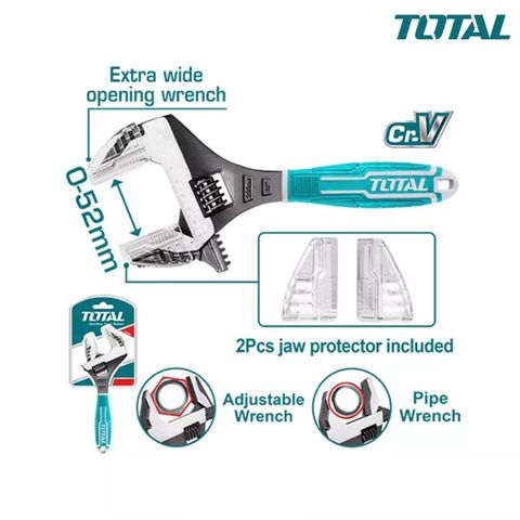 Mỏ Lết 2 Chức Năng 10 Inch TOTAL THT10210G - Dụng Cụ Tiện Ích Cho Sửa Chữa Nhà Bếp Và Nhà Vệ Sinh