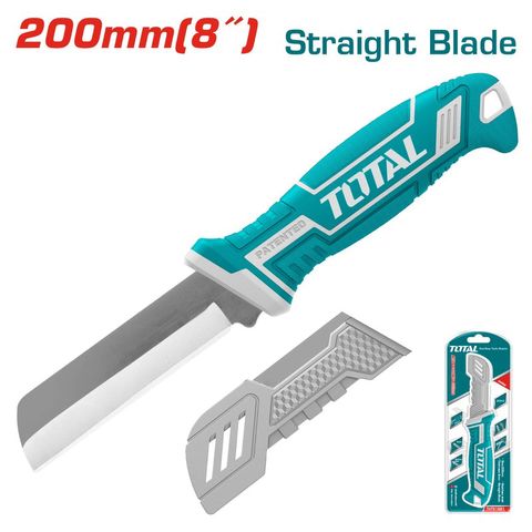 Dụng cụ tuốt dây điện lưỡi thẳng TOTAL THT51881 - Thiết kế tay cầm độc đáo, chất liệu thép không gỉ, bảo vệ lưỡi an toàn