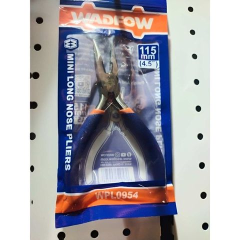 Kìm mũi nhọn mini 4.5 inch WADFOW WPL0954 - Dụng cụ tiện ích chống gỉ tay cầm nhựa, lý tưởng cho việc sửa chữa và DIY