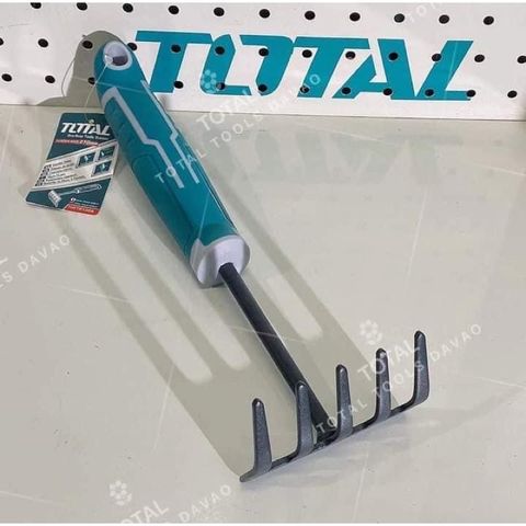 Cây cào đất làm vườn TOTAL THFTR1008 - Dụng cụ làm vườn thép carbon với tay cầm thiết kế độc đáo, chiều dài 270mm, chất lượng cao