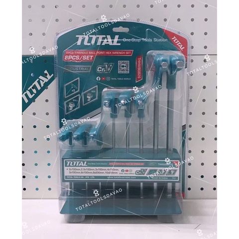Bộ 8 Cây Lục Giác Chữ T Đầu Bi TOTAL THHW80826 - Dụng Cụ Tiện Ích Chất Liệu Cr-V Bền Bỉ, Thiết Kế Độc Quyền