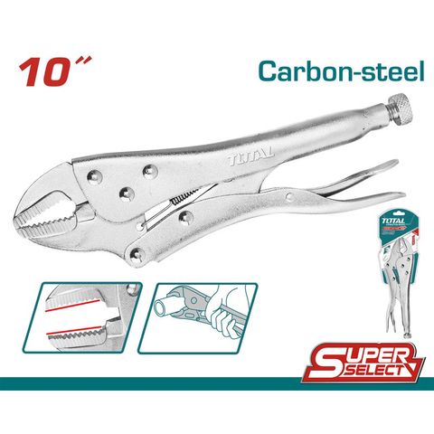 Kìm Bấm Miệng Thẳng 10 Inch TOTAL THT191002 - Dụng Cụ Thép Carbon Bền Bỉ, HRC38-HRC48, Phù Hợp Cho Công Việc Chuyên Nghiệp