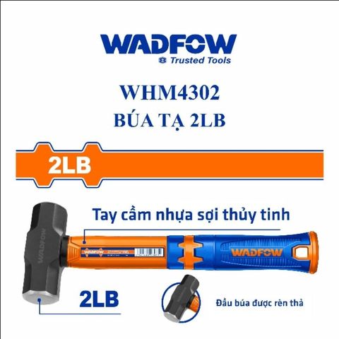 Búa Tạ Đầu Bát Giác 2Lbs (1kg) WADFOW WHM4302 - Dụng Cụ Tiện Ích Chất Lượng Cao với Tay Cầm Nhựa Sợi Thủy Tinh