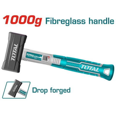 Búa tạ 1Kg TOTAL THTSTH10006 - Đúc Nguyên Khối, Tay Cầm Cao Su Mềm, Dụng Cụ Tiện Ích Chất Lượng Cao