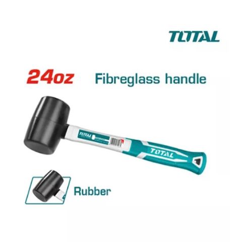 Búa Cao Su Đen 660g TOTAL THT762416 - Dụng Cụ Tiện Ích Chuyên Dụng, Tay Cầm Sợi Thủy Tinh Độc Đáo