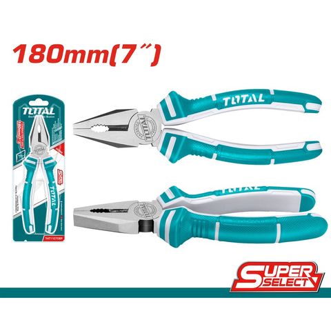 Kìm Răng Tiêu Chuẩn 7 Inch TOTAL THT110706P - Dụng Cụ Chất Lượng, Đầu Kềm Chống Gỉ, Thương Hiệu TOTAL, Công Cụ Sửa Chữa Hữu Ích