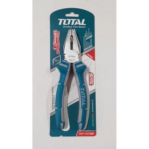 Kìm Răng Tiêu Chuẩn 7 Inch TOTAL THT110706P - Dụng Cụ Chất Lượng, Đầu Kềm Chống Gỉ, Thương Hiệu TOTAL, Công Cụ Sửa Chữa Hữu Ích