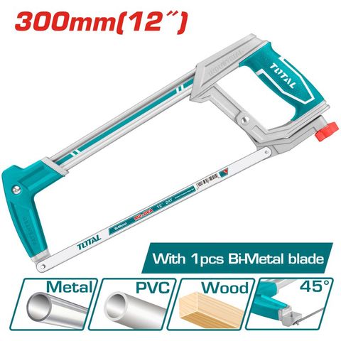 Khung Cưa Sắt Cao Cấp 12 Inch Total THT54106 - Dụng Cụ Tiện Ích Chất Lượng Cao, Có Lưỡi Sẵn, Phù Hợp Cho Công Việc Nặng Nhọc