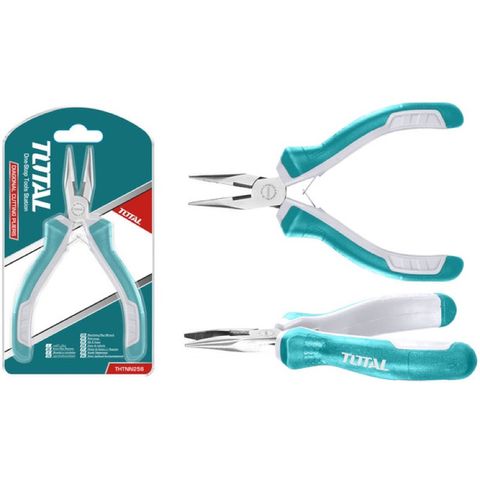 Kìm Mũi Nhọn Mini TOTAL THTMN256 - Dụng Cụ Tiện Ích 115mm Chống Gỉ, Tay Cầm Hai Màu - Thương Hiệu Uy Tín từ TQ