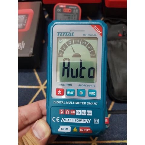 Đồng hồ đo điện kỹ thuật số TOTAL TMT460002 - Màn hình LED, Đo AC/DC, Độ chính xác cao, Thiết bị tiện ích cho điện và điện tử