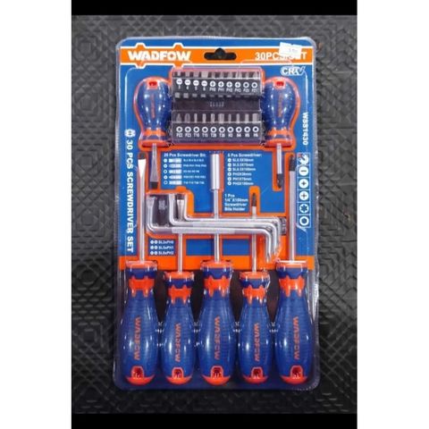 Bộ 30 mũi vít và tua vít WADFOW WSS1430 - Dụng cụ sửa chữa CR-V với chuôi từ tính và nhiều kích cỡ tiện lợi
