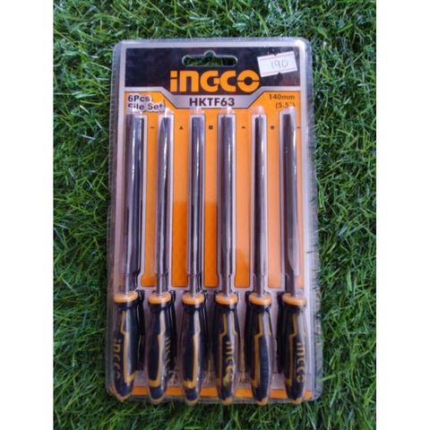 Bộ 6 giũa sắt mini  (140mm) Ingco HKTF63