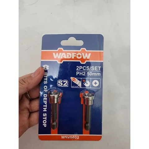 Bộ 2 Mũi Vít Bake Nối Dài PH2x50mm Có Từ Mạnh - Thép Công Nghiệp S2 WADFOW WSV5602