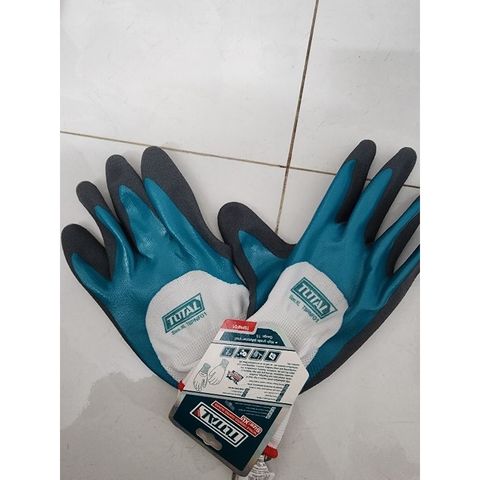 Găng Tay Phủ Nitri Size XL Total TSPNF01 - Bảo Vệ An Toàn, Chất Liệu Nitrile Chống Độc Bền Bỉ Cho Người Lao Động