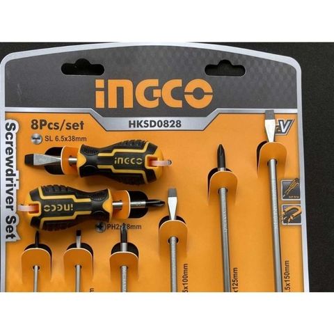 Bộ 8 Tua Vít Đa Năng INGCO HKSD0828 - Dụng Cụ Tiện Ích Có Từ Tính, Chắc Chắn và Nhỏ Gọn Cho Thợ Sửa Chữa Thông Minh
