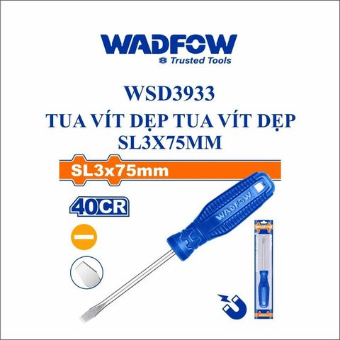 Tua vít dẹp SL3 dài 75mm WADFOW WSD3933