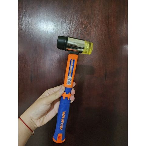 Búa Cao Su Nhựa 2 Đầu WADFOW WHM7305 - Dụng Cụ Tiện Ích Có Tay Cầm Sợi Thủy Tinh, Bảo Vệ Bề Mặt 35mm