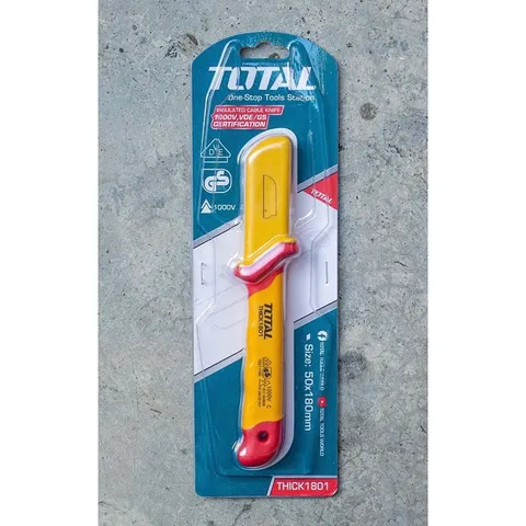 Dụng cụ tước dây điện cách điện 1000V TOTAL THICK1801 - Lưỡi thép không gỉ, tiêu chuẩn EN60900, thiết kế tiện ích cho điện tử.