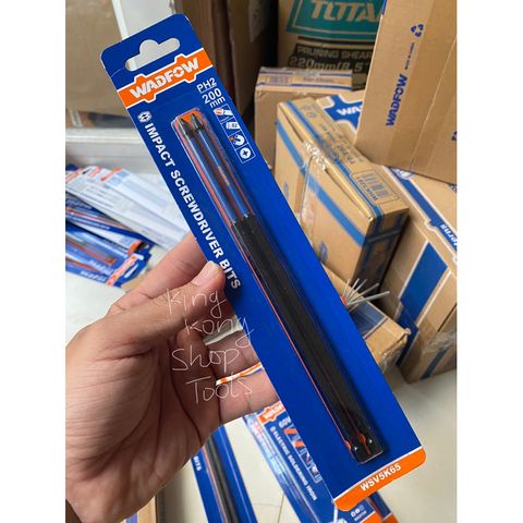 Bộ 2 mũi vít bake PH2 dài 200mm thép đen WADFOW WSV5K65
